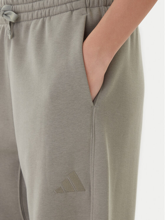 adidas adidas Spodnie dresowe ALL SZN Fleece JY5014 Beżowy Wide Leg
