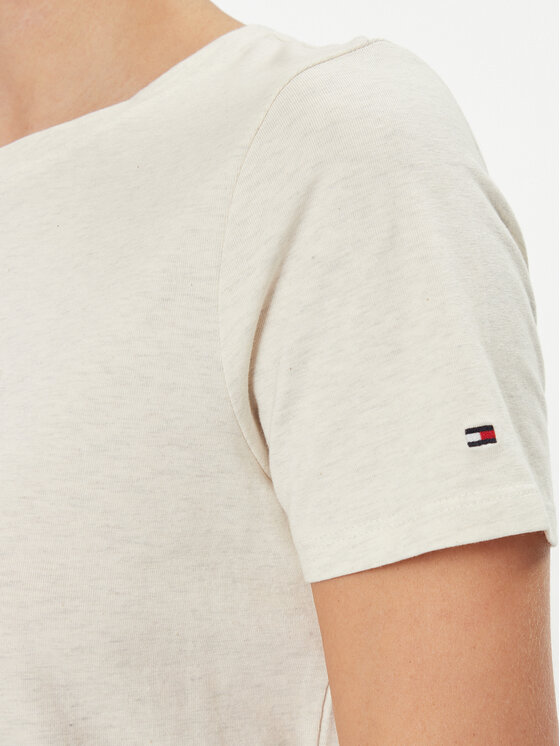 Tommy Hilfiger Tommy Hilfiger T-krekls Frosted WW0WW38813 Écru Regular Fit