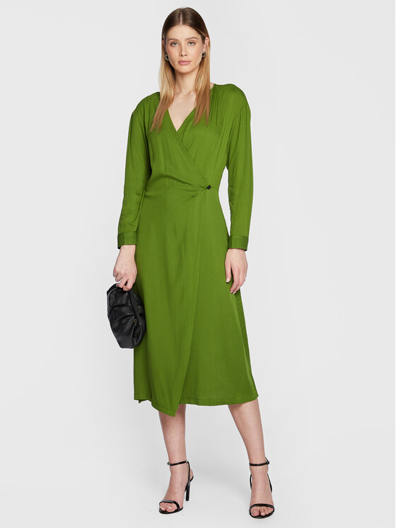 United Colors Of Benetton United Colors Of Benetton Ежедневна рокля 43B2DV02K Зелен Regular Fit