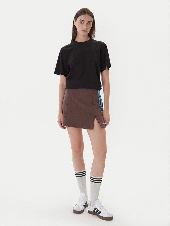 adidas adidas Spódnica mini JX5305 Brązowy Regular Fit