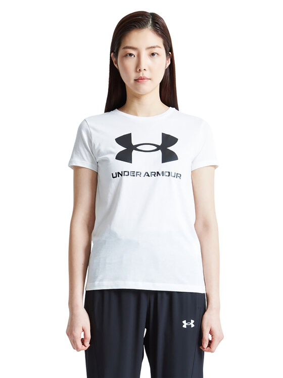 Under Armour Under Armour Tričko UA SPORTSTYLE LOGO SS 1356305 Biela Regular Fit