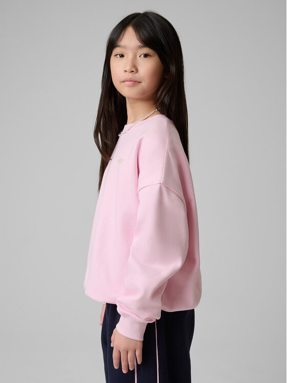 4F 4F Bluza BOW MOTION Różowy jasny Loose Fit