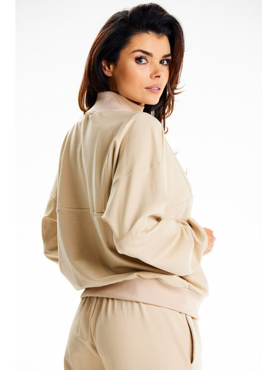 Infinite You Infinite You Bluza M316 Beżowy Basic Fit