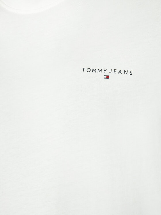 Tommy Jeans Tommy Jeans Longsleeve Linear DM0DM21138 Λευκό Slim Fit