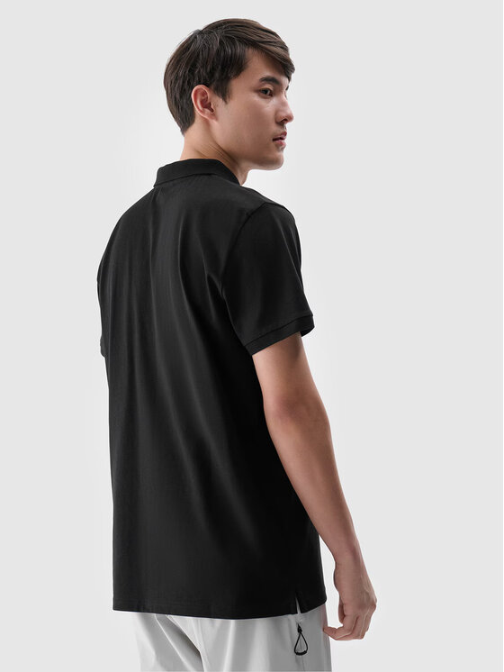 4F 4F Polo 4FWMM00TPTSM367-20S Czarny Regular Fit