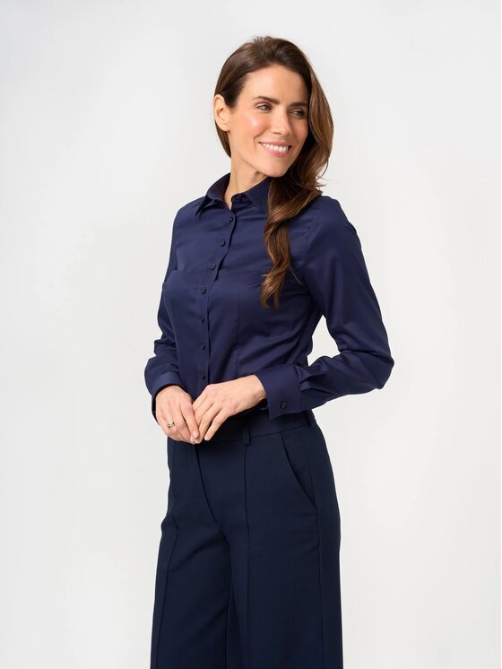 Willsoor Willsoor Koszula 61484 Granatowy Slim Fit
