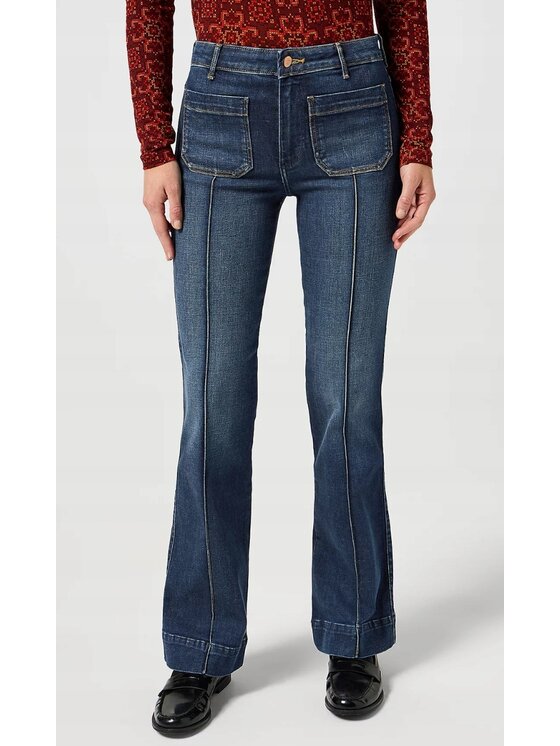 Wrangler Wrangler Jeansy Flare Niebieski Flare Fit