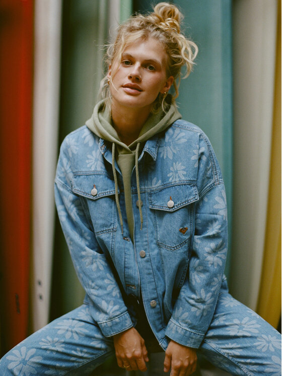 Roxy Roxy Giacca di jeans Salty Horizon ERJJK03700 Blu Regular Fit