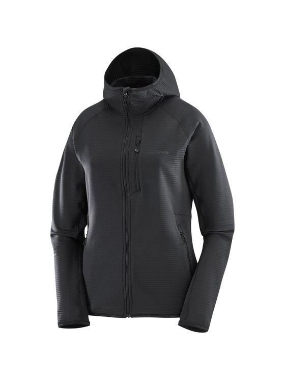 Salomon Salomon Bluza techniczna ESSENTIAL LIGHTWARM HD W Czarny Slim Fit