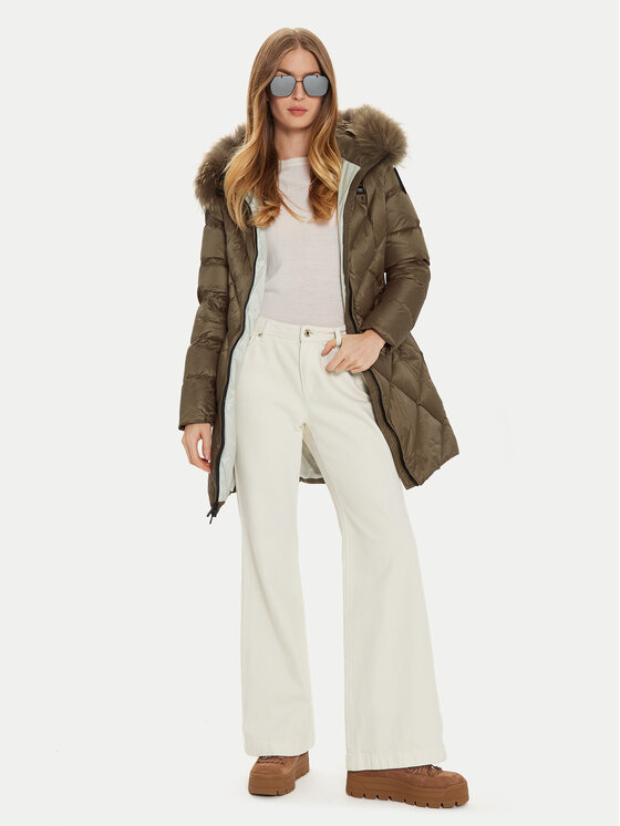 Blauer Blauer Pernata jakna 24WBLDK03052 Smeđa Regular Fit