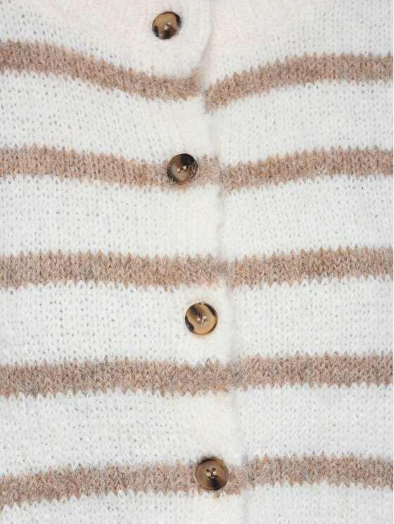 Ombre Ombre Sweter OW-SW-E0029 Kremowy Relaxed Fit