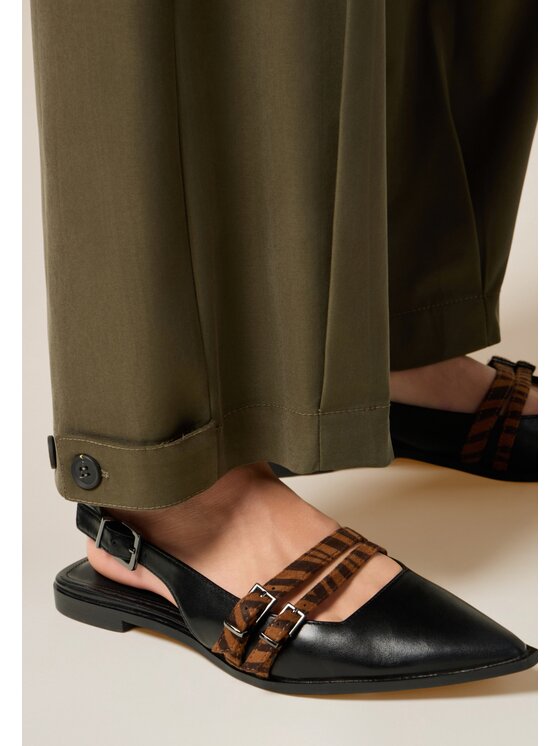 Oltre Oltre Pantaloni di tessuto P037J002516N035 Verde Boy Fit