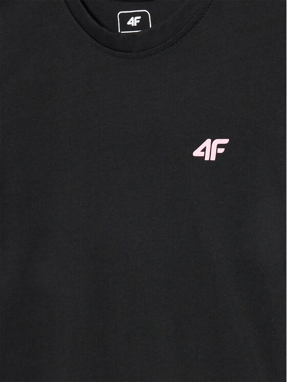 4F 4F T-särk 4FJWMM00TTSHF1658 Must Slim Fit