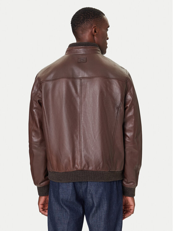 Milestone Milestone Кожено яке MSNaldo 53101821280 Кафяв Regular Fit