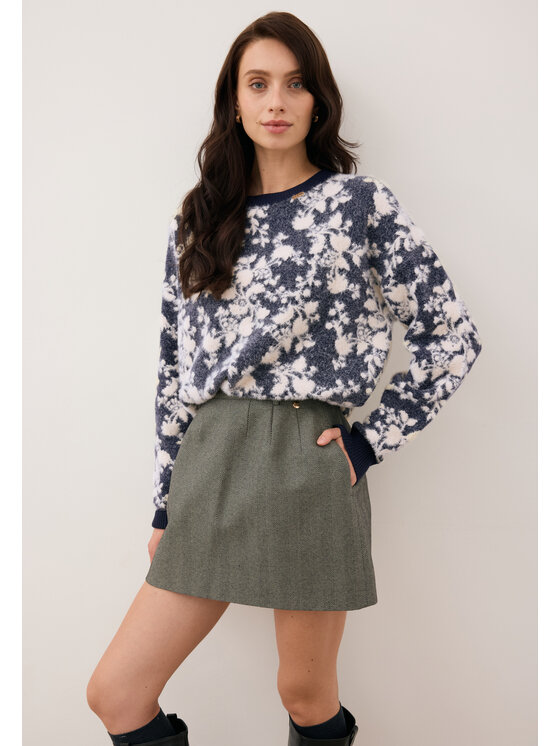 BIZUU BIZUU Spódnica mini BREDA Szary Standard Fit