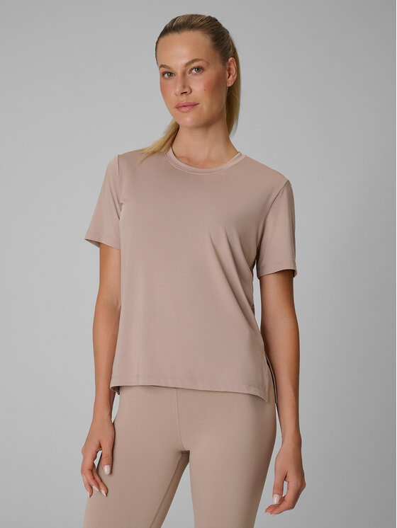 4F 4F Koszulka techniczna BASIC+ Beżowy Loose Fit
