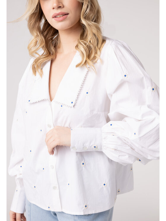 LAURELLA LAURELLA Bluzka Laurella 2VA003140 Biały Regular Fit