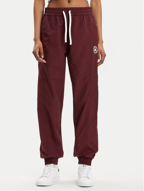 Converse Converse Jogginghose Star Printer 10026055-A02 Dunkelrot Tapered Fit