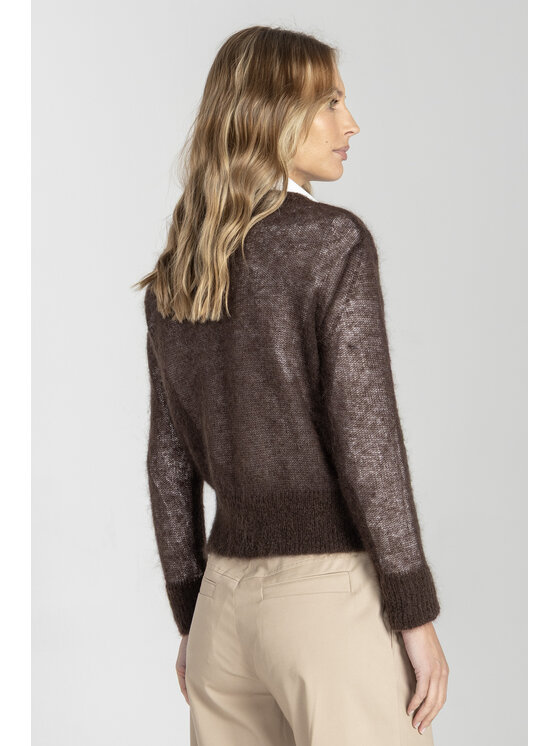 Deni Cler Milano Deni Cler Milano Kardigan T-DC-U451-E5-95-70-1 Brązowy Regular Fit