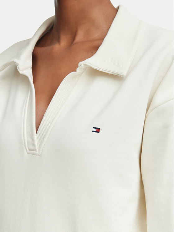 Tommy Hilfiger Tommy Hilfiger Felpa Rugby UW0UW06629 Crema Relaxed Fit