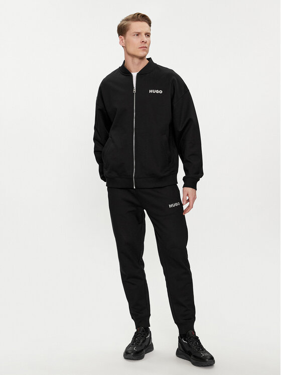 HUGO Hugo Bluza 50509978 Czarny Oversize