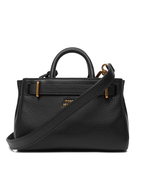 Tommy Hilfiger Tommy Hilfiger Дамска чанта American Icon Micro Tote Leather AW0AW18167 Черен