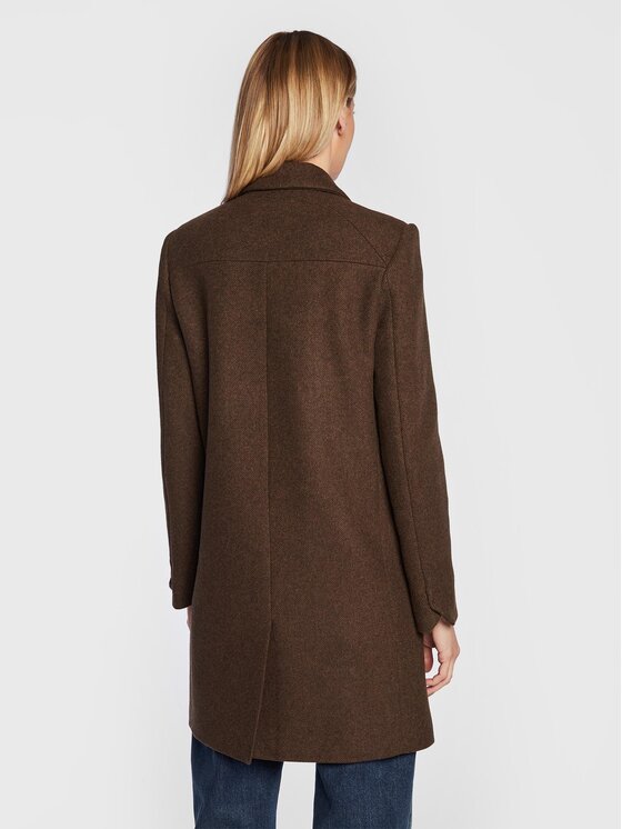 Zadig & Voltaire Zadig & Voltaire Płaszcz wełniany Marco WWCO00186 Brązowy Regular Fit