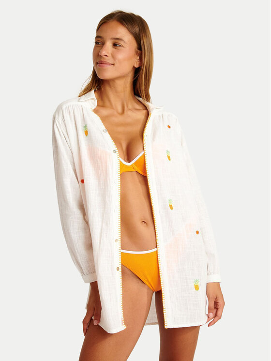 Banana Moon Banana Moon Риза Mika Yesenia LTL10 Бял Regular Fit