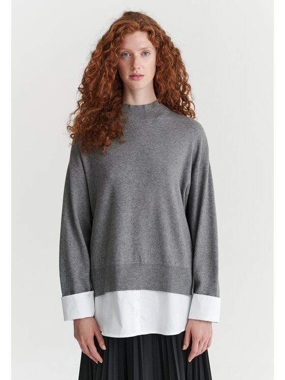 TATUUM TATUUM Sweter PATI Szary Classic Fit