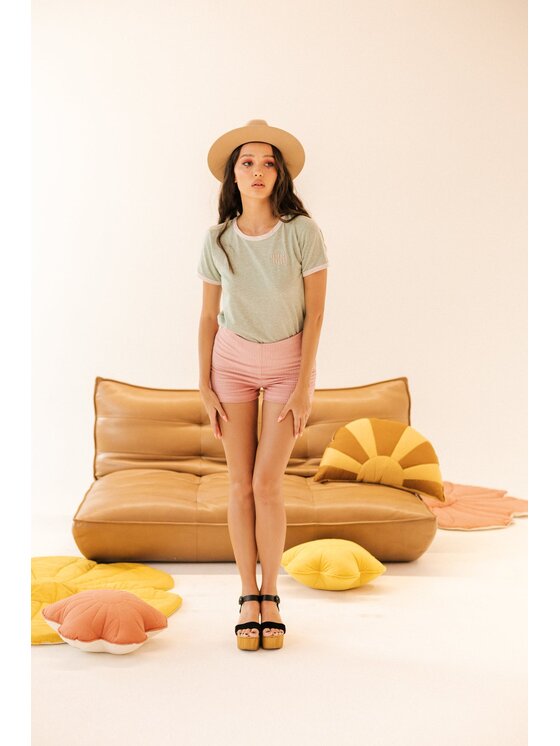 Moi Mili Moi Mili Szorty materiałowe Pink Różowy Basic Fit