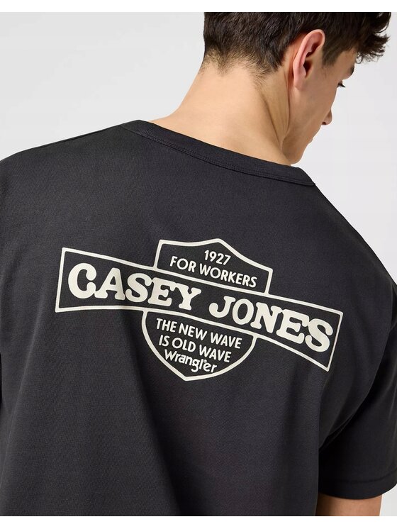 Wrangler Wrangler T-Shirt Casey Jones Graphic Tee Czarny Relaxed Fit