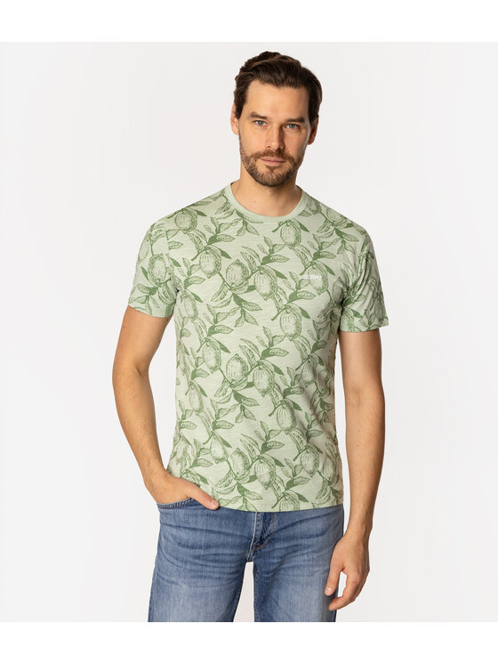 Lee Cooper Lee Cooper T-Shirt LEMON 3170 Zielony Slim Fit