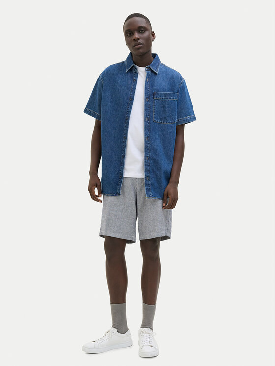 Jack&Jones Jack&Jones Bavlnené šortky Tace Mykonos 12269376 Modrá Tapered Fit