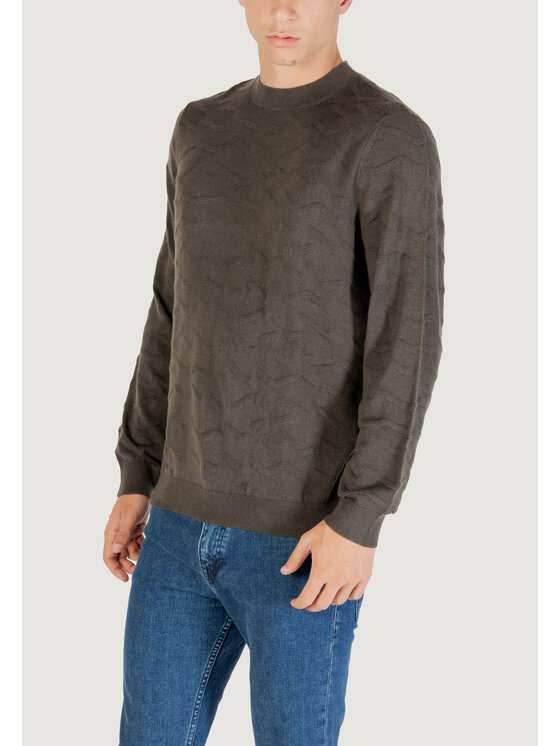 Armani Exchange Armani Exchange Sweter PULLOVER Zielony Over Fit