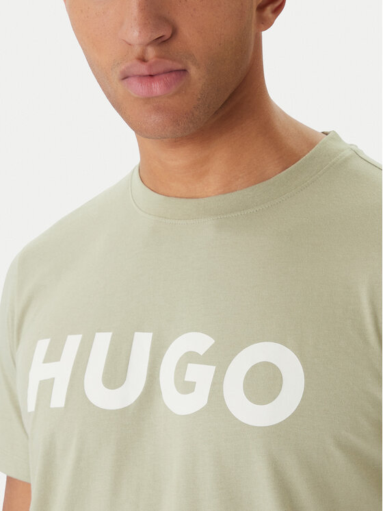 HUGO HUGO Tričko Dulivio 50467556 Zelená Regular Fit
