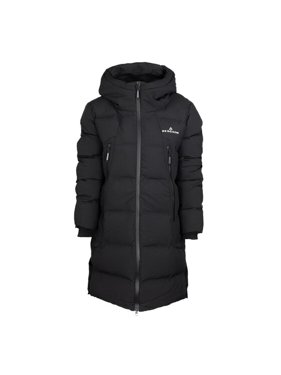 Bergson Bergson Płaszcz SNOW LEOPARD Czarny Regular Fit