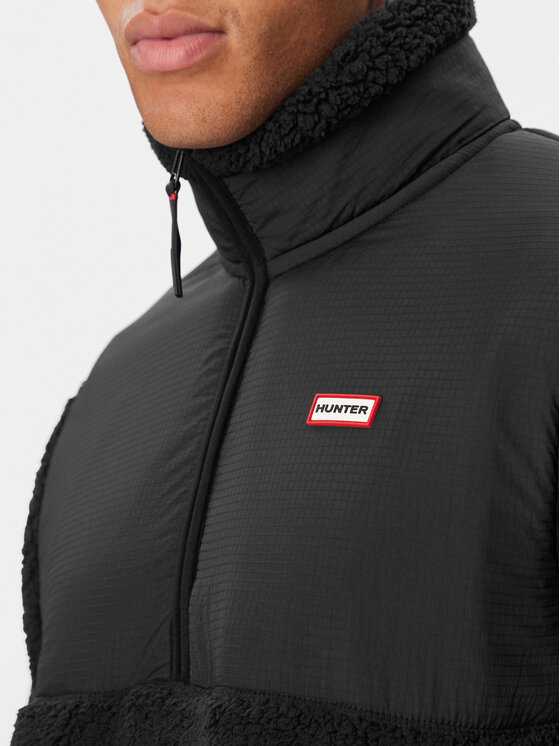 Hunter Hunter Флісовий реглан Borg HARM0013262 Чорний Regular Fit