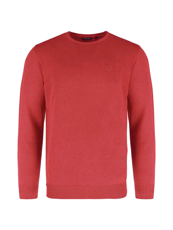 Volcano Volcano Sweter S-RADO Czerwony Regular Fit