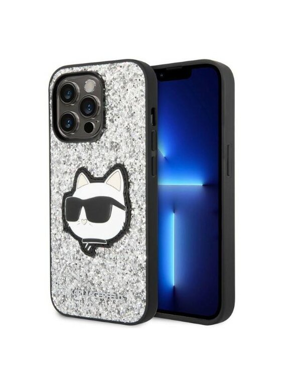 Etui na telefon KARL LAGERFELD, Srebrne, iPhone 14 Pro Max