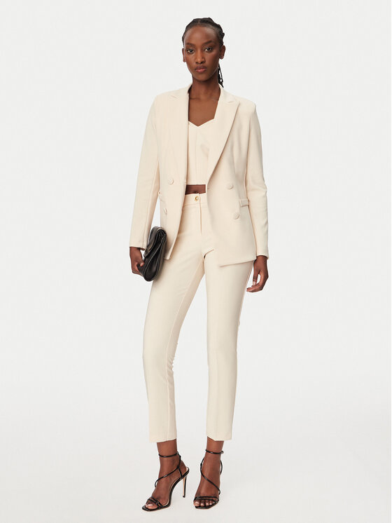 Rinascimento Rinascimento Текстилни панталони CFC0128650003 Бежов Regular Fit