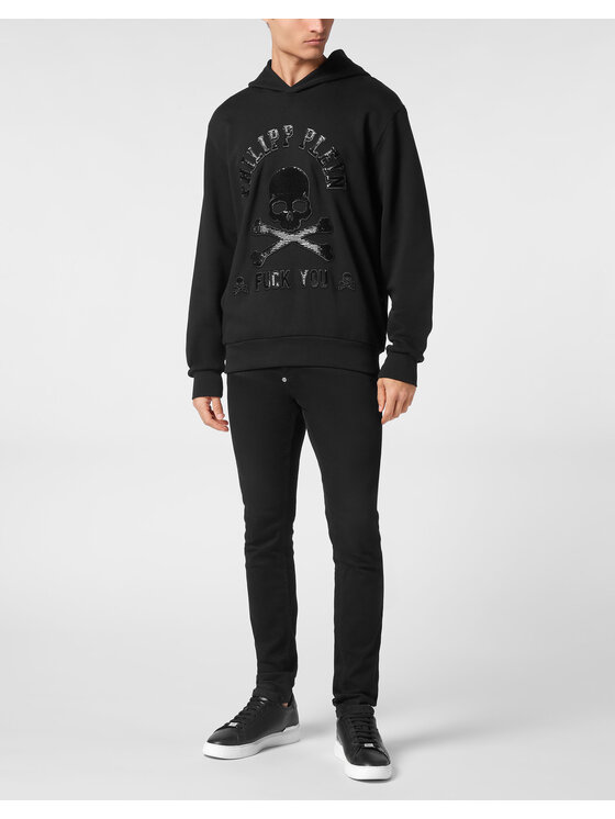 PHILIPP PLEIN PHILIPP PLEIN Mikina 14703 Černá Regular Fit