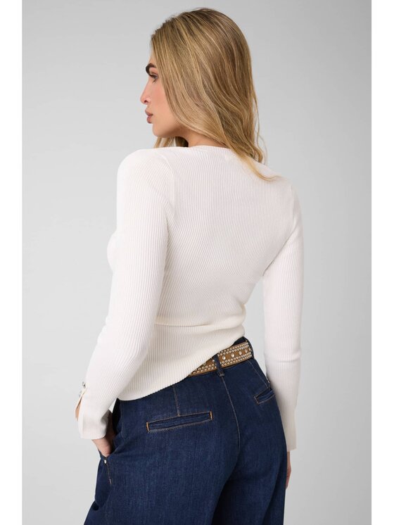 Guess Guess Sweter 183995 Biały Classic Fit