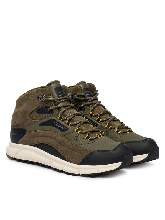Tommy Hilfiger Tommy Hilfiger Sneakersy Wp Mix Chukka Runner FM0FM06022 Kaki