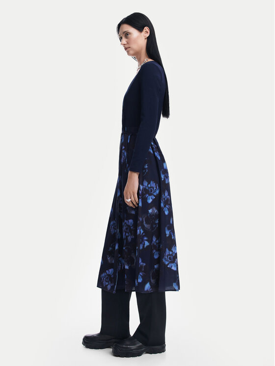 Desigual Desigual Každodenní šaty Filadelfia 24WWVW37 Tmavomodrá Regular Fit