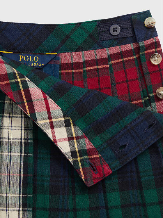 Polo Ralph Lauren Polo Ralph Lauren Plisovaná sukňa 312880088 Zelená Regular Fit