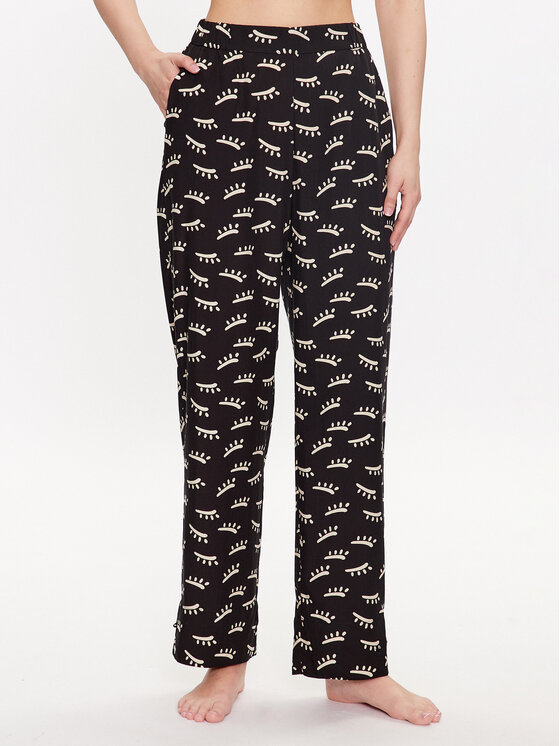 Triumph Triumph Pidžamas bikses Thermal 10214895 Melns Regular Fit