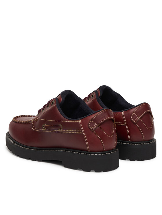 Tommy Jeans Tommy Jeans Półbuty Archive '01 Boat Shoe Leather EM0EM01651 Brązowy