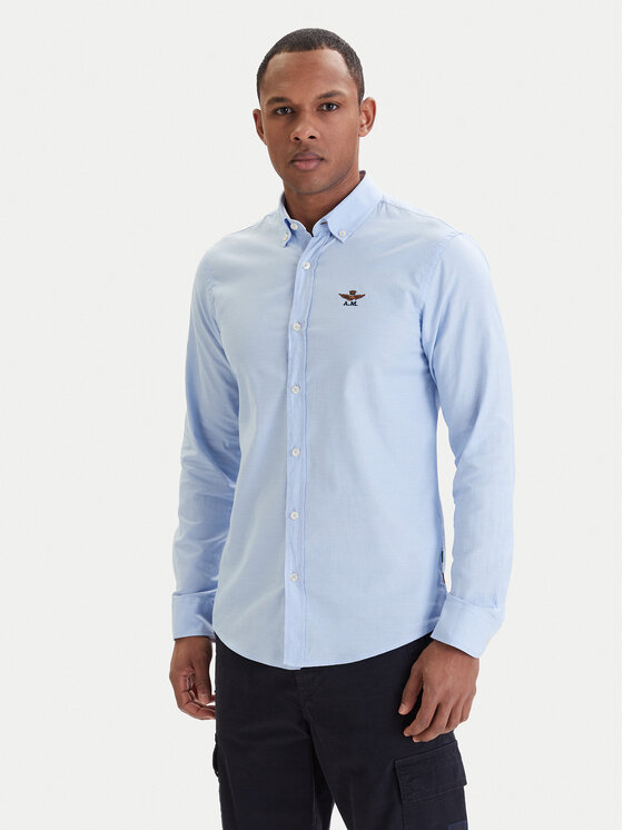 Aeronautica Militare Aeronautica Militare Krekls 261CA1320UCT03532 Gaiši zils Regular Fit