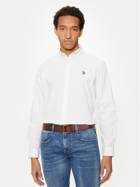 U.S. Polo Assn. U.S. Polo Assn. Риза MUP3249 Бял Slim Fit