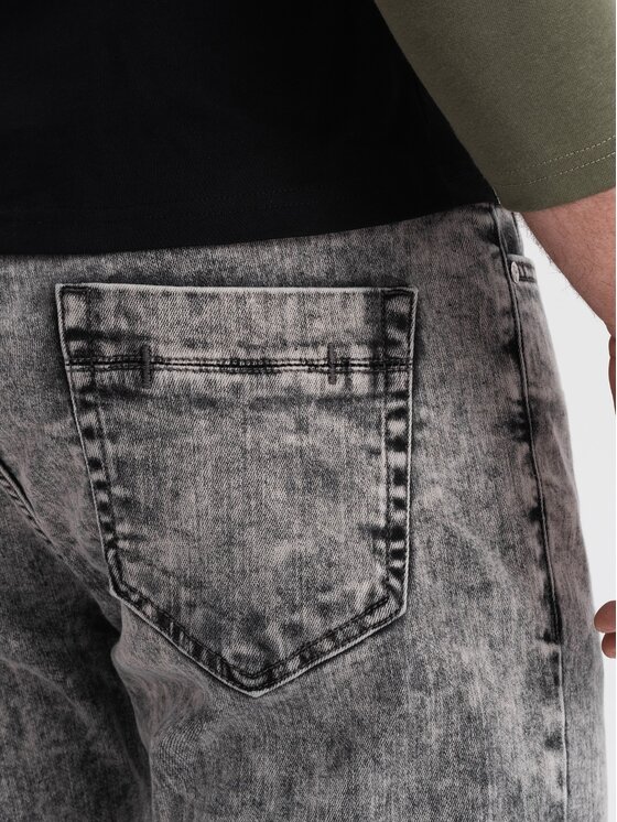 Ombre Ombre Jeansy P923 Szary Regular Fit